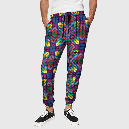 Мужские брюки Стеклянная мозаика / 3D-принт – фото 3