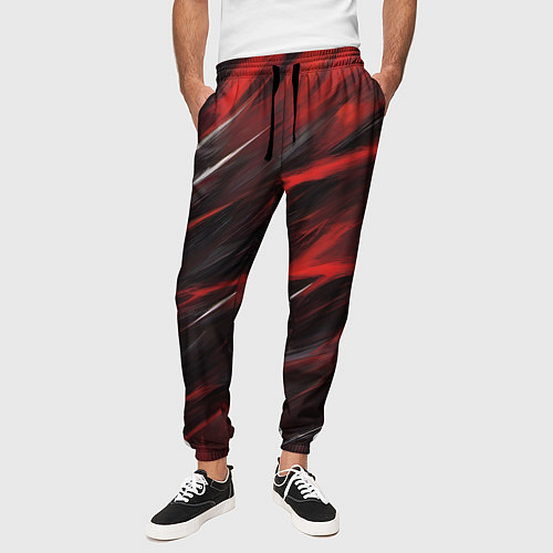 Мужские брюки Красный шторм / 3D-принт – фото 3