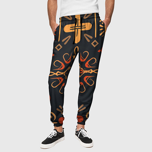 Мужские брюки Орнамент в славянском стиле / 3D-принт – фото 3