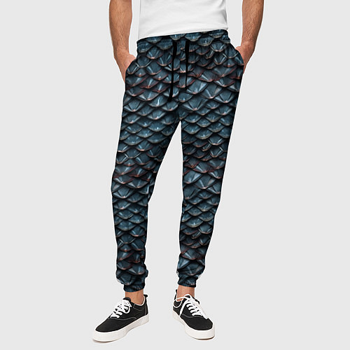 Мужские брюки Dragon scale pattern / 3D-принт – фото 3