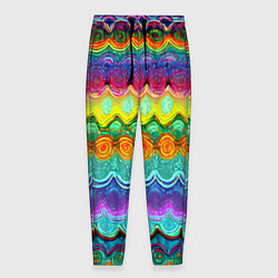 Мужские брюки Разноцветные волнистые узоры