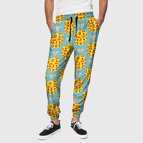 Мужские брюки Каракули леопарда / 3D-принт – фото 3