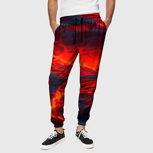 Мужские брюки Текущая магма / 3D-принт – фото 3