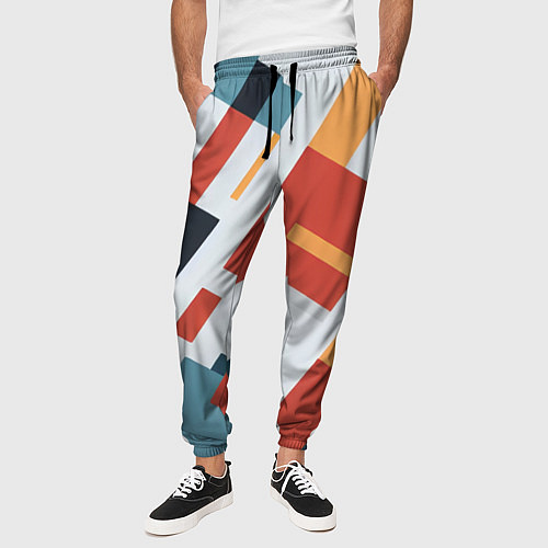Мужские брюки Геометрический узор - нейросеть / 3D-принт – фото 3