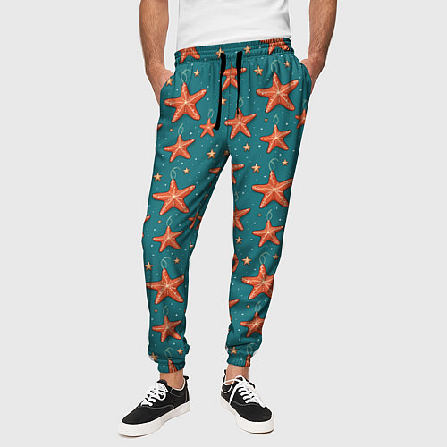Мужские брюки Морские звезды тоже хотят на ёлку / 3D-принт – фото 3