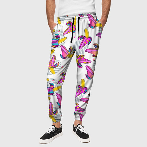 Мужские брюки Разноцветный банан / 3D-принт – фото 3