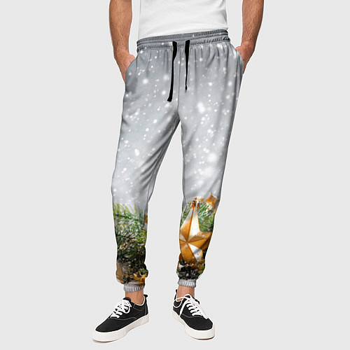 Мужские брюки Новогодняя ель / 3D-принт – фото 3