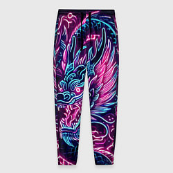 Мужские брюки Neon Japanese dragon - irezumi