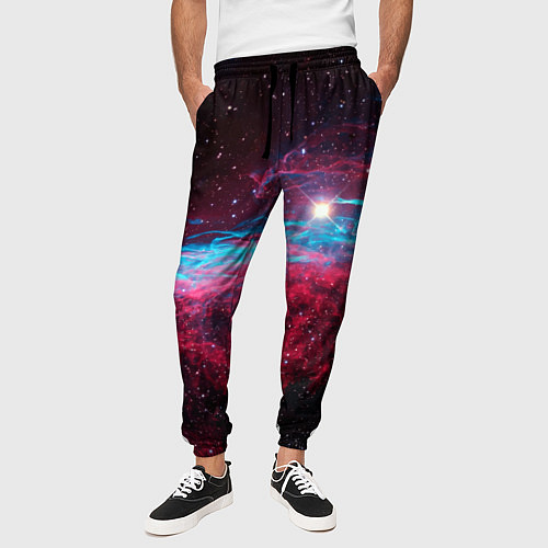Мужские брюки Uy scuti star - neon space / 3D-принт – фото 3