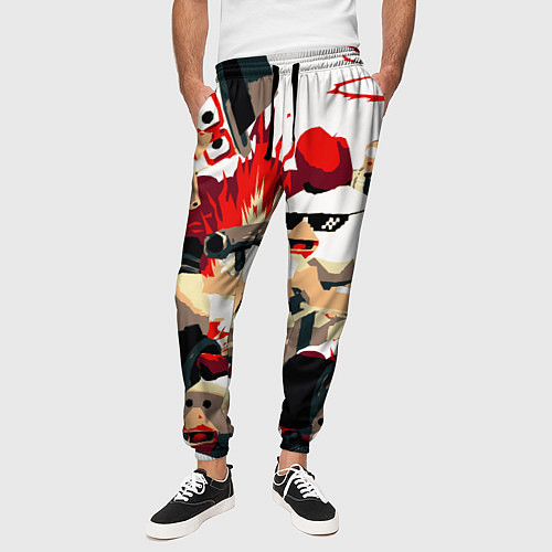 Мужские брюки Чикен Ган разборка / 3D-принт – фото 3