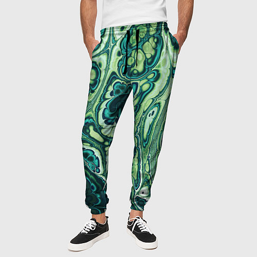 Мужские брюки Абстрактный разноцветный узор / 3D-принт – фото 3