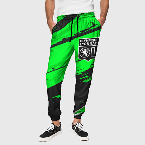 Мужские брюки Lyon sport green / 3D-принт – фото 3