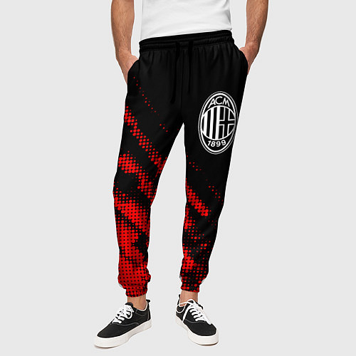 Мужские брюки AC Milan sport grunge / 3D-принт – фото 3