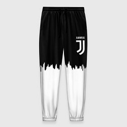 Брюки на резинке мужские Juventus белый огонь текстура, цвет: 3D-принт