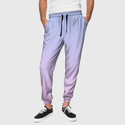 Мужские брюки Градиент лавандовый / 3D-принт – фото 3
