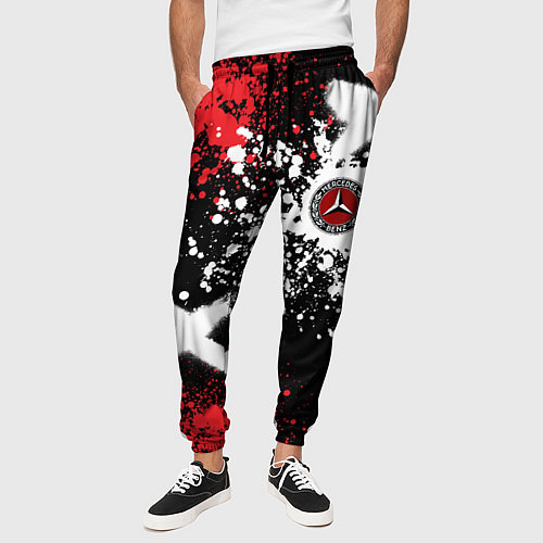 Мужские брюки Мерседес на фоне граффити и брызг красок / 3D-принт – фото 3
