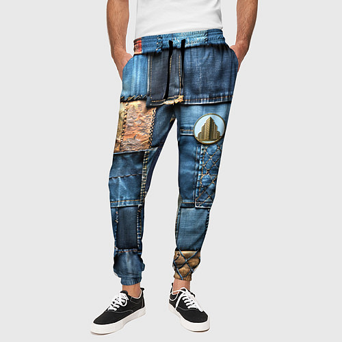Мужские брюки Значок архитектора на джинсах / 3D-принт – фото 3