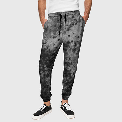 Мужские брюки Абстракция - серый пунш / 3D-принт – фото 3