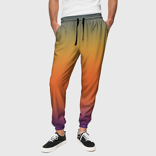 Мужские брюки Градиент цвета заката / 3D-принт – фото 3