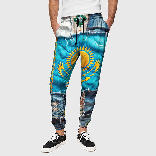 Мужские брюки Пэчворк джинсы в Казахстане / 3D-принт – фото 3