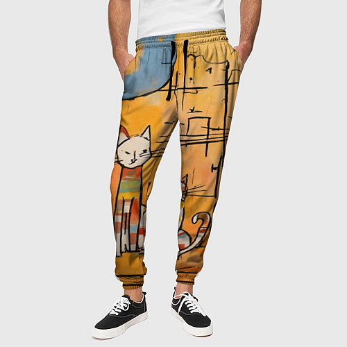Мужские брюки Котеечки / 3D-принт – фото 3