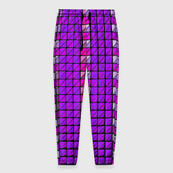 Брюки на резинке мужские Фиолетовые плитки, цвет: 3D-принт