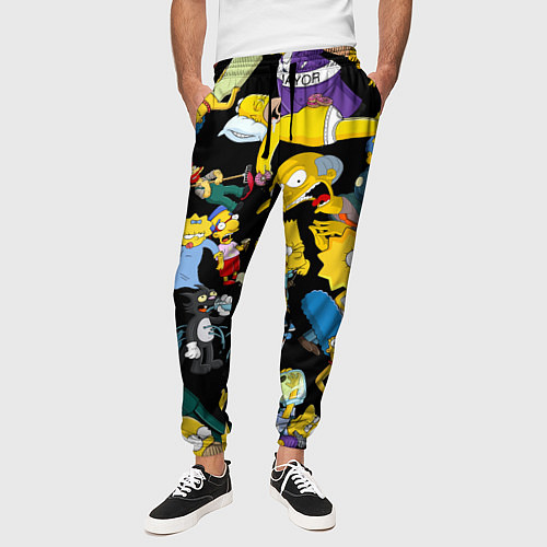 Мужские брюки Персонажи Симпсонов / 3D-принт – фото 3
