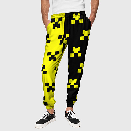 Мужские брюки Minecraft logo brend online / 3D-принт – фото 3