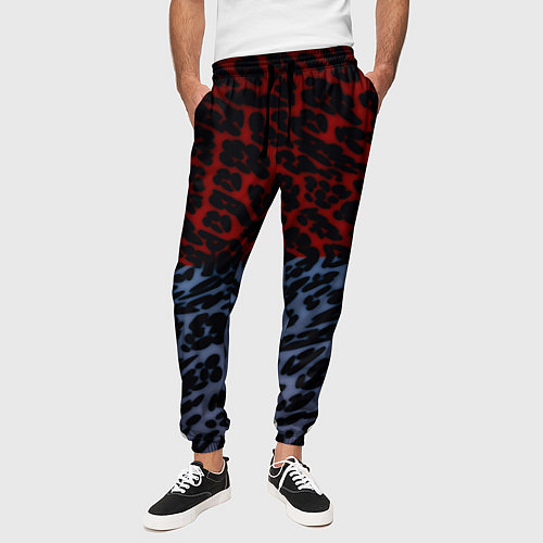 Мужские брюки Леопардовый стиль текстура / 3D-принт – фото 3