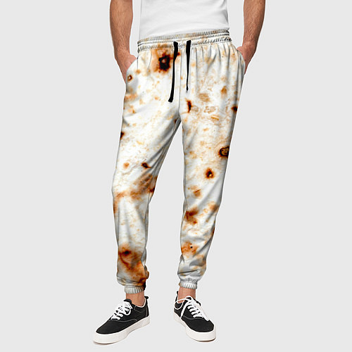 Мужские брюки Текстура светлого лаваша / 3D-принт – фото 3