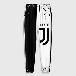 Брюки на резинке мужские Juventus краски текстура спорт, цвет: 3D-принт