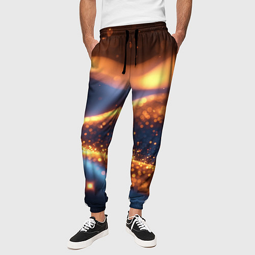 Мужские брюки Блестящая лакшери текстура / 3D-принт – фото 3