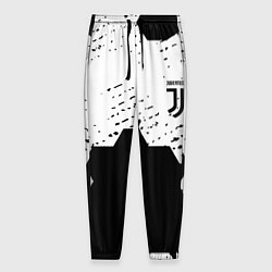 Брюки на резинке мужские Juventus hexagon black sport, цвет: 3D-принт