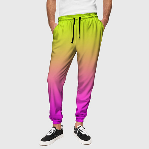 Мужские брюки Градиент яркий / 3D-принт – фото 3