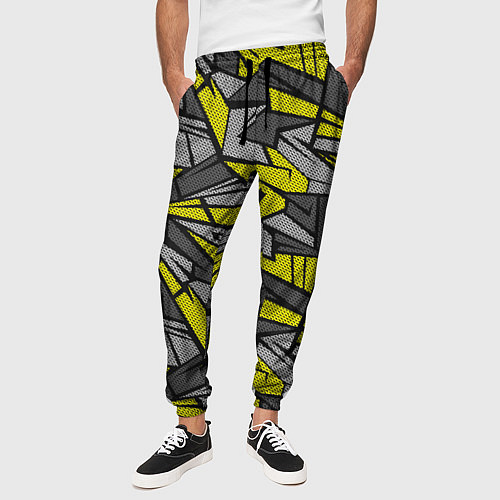 Мужские брюки Абстрактный камуфляжный узор / 3D-принт – фото 3