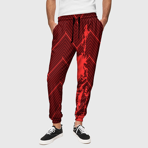 Мужские брюки Абстрактный узор с концепцией / 3D-принт – фото 3