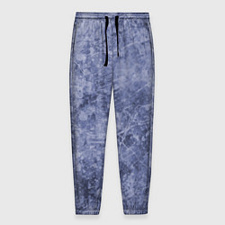 Брюки на резинке мужские Абстракция - синий лёд, цвет: 3D-принт
