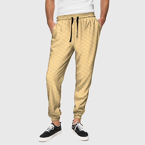 Мужские брюки Паттерн сетчатый чашуйчетый / 3D-принт – фото 3