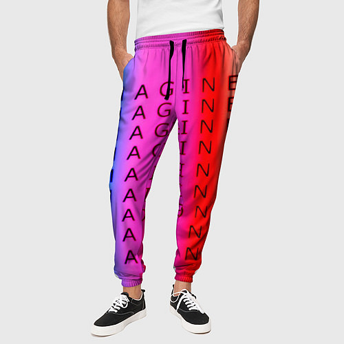Мужские брюки Imagine Dragons neon rock / 3D-принт – фото 3