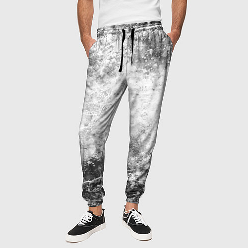Мужские брюки Абстракция - серый ветер / 3D-принт – фото 3