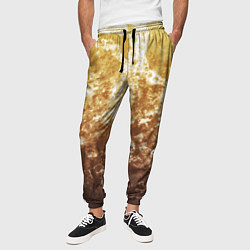 Брюки на резинке мужские Абстракция - yellow sad weather, цвет: 3D-принт — фото 2
