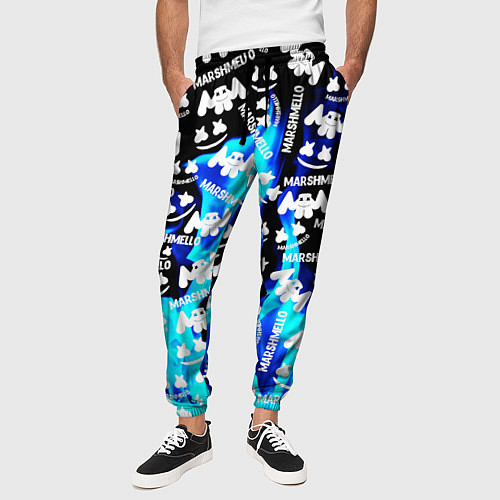 Мужские брюки Marshmello fire / 3D-принт – фото 3