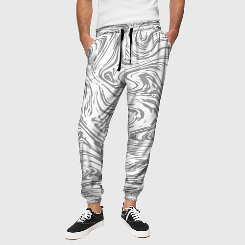Мужские брюки Мрамор абстракция / 3D-принт – фото 3