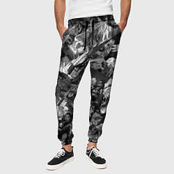 Брюки на резинке мужские Городской ангел с крыльями в стиле аниме, цвет: 3D-принт — фото 2