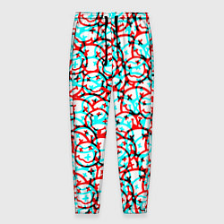 Брюки на резинке мужские Nirvana smile glitch, цвет: 3D-принт