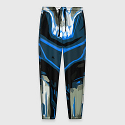 Мужские брюки Blue stripes on a black and white background