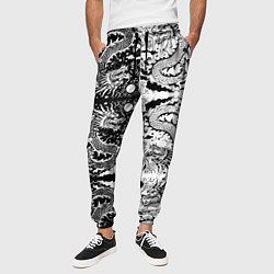 Брюки на резинке мужские Драконы инь и янь с узорами, цвет: 3D-принт — фото 2