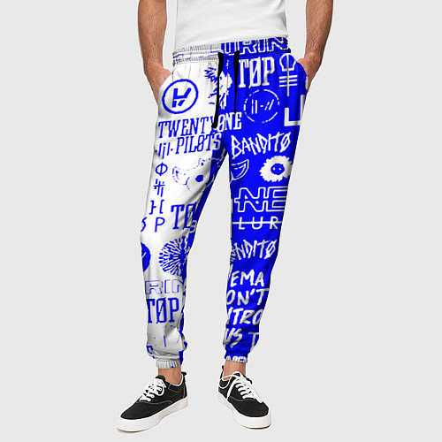 Мужские брюки Twenty one pilots лого / 3D-принт – фото 3