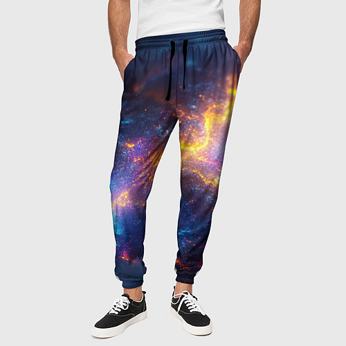 Мужские брюки Космическая текстура фон / 3D-принт – фото 3