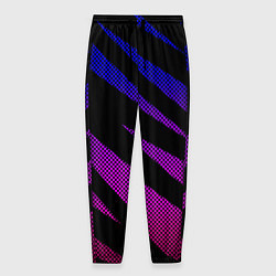 Мужские брюки Сине-розовый абстракция с полосами
